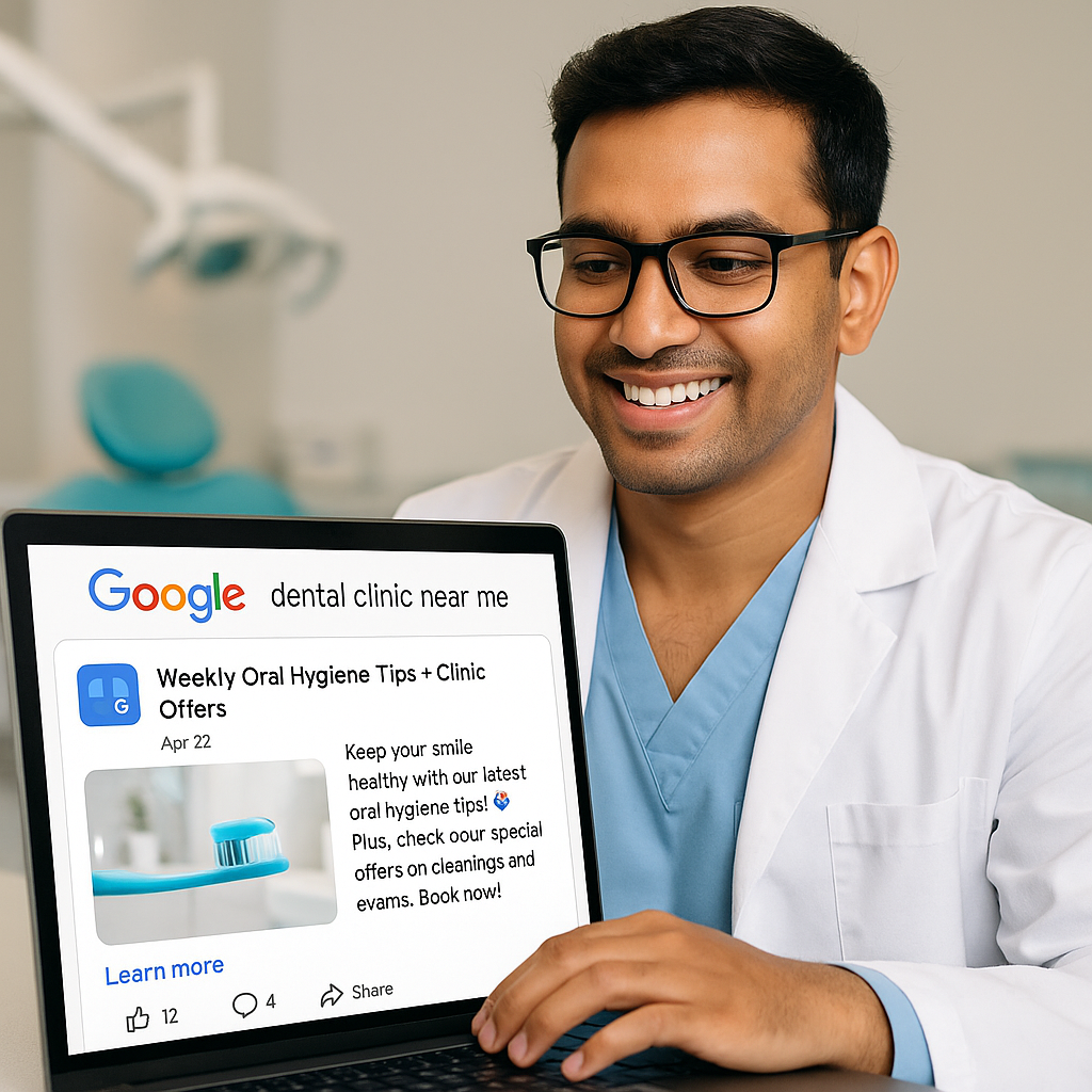 Regular Google Business Profile updates and offers for clinics